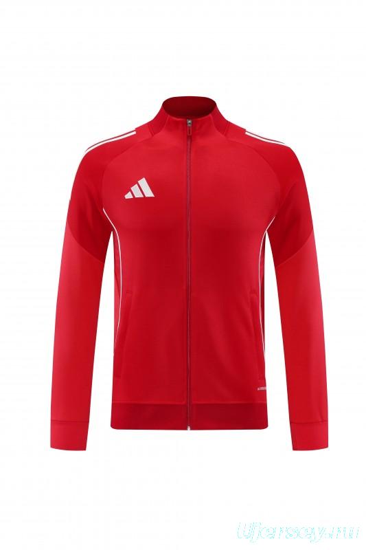 2025 Adidas Red Full Zipper Jacket+Long Pants