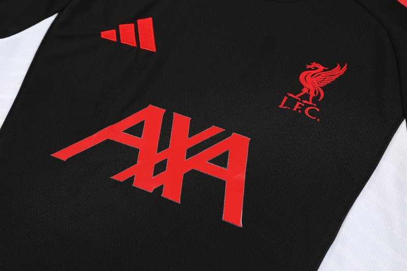 25/26 Liverpool Black Short Sleeve Jersey+Shorts