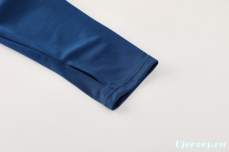 25/26  Adidas Navy Blue Full zipper Jacket Tracksuit+ long pants