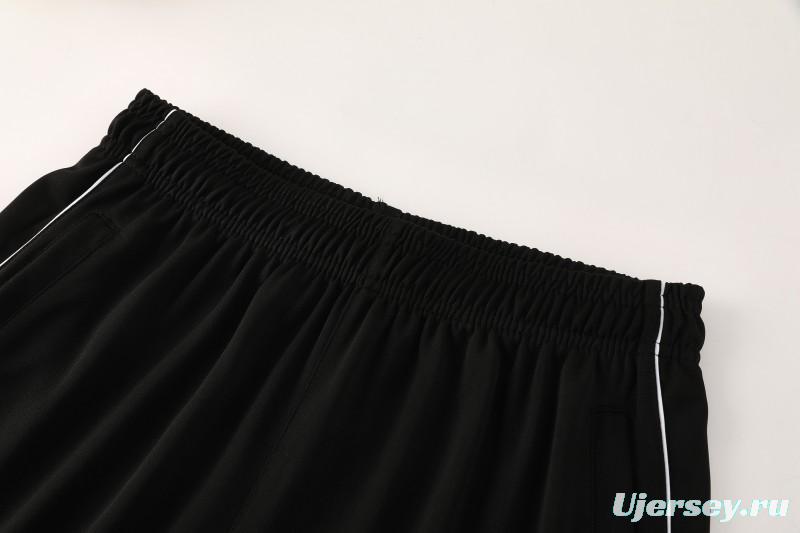 25/26  Adidas Black Full zipper Jacket Tracksuit+ long pants