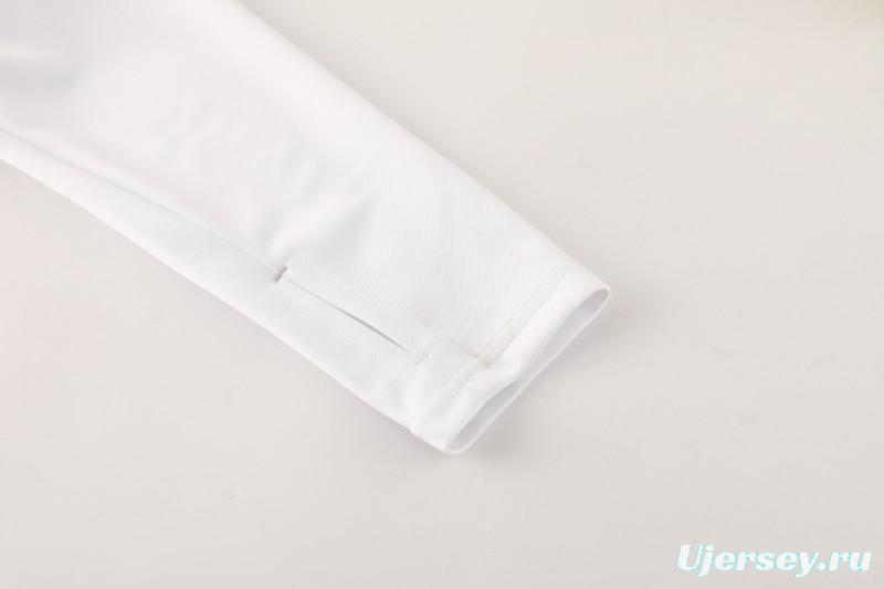 25/26  Adidas White Full zipper Jacket Tracksuit+ long pants