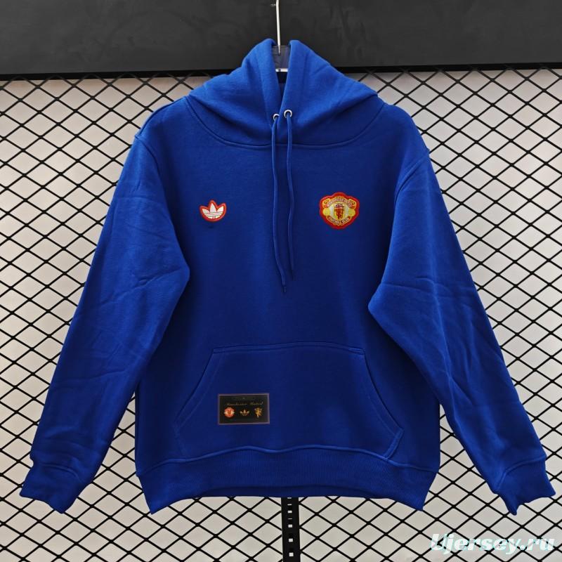 25/26 Manchester United Retro Embroidered Logo Hoodie 9 Colors
