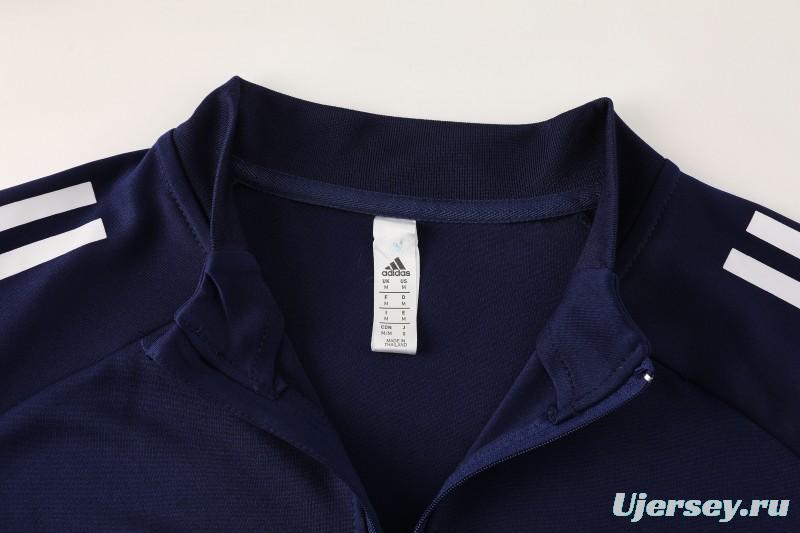 25/26  Adidas Navy Blue Full zipper Jacket Tracksuit+ long pants