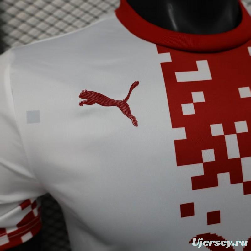 Player Version 25/26 Chivas Guadalajara Esports Third White with Pixel Art Pattern Jersey