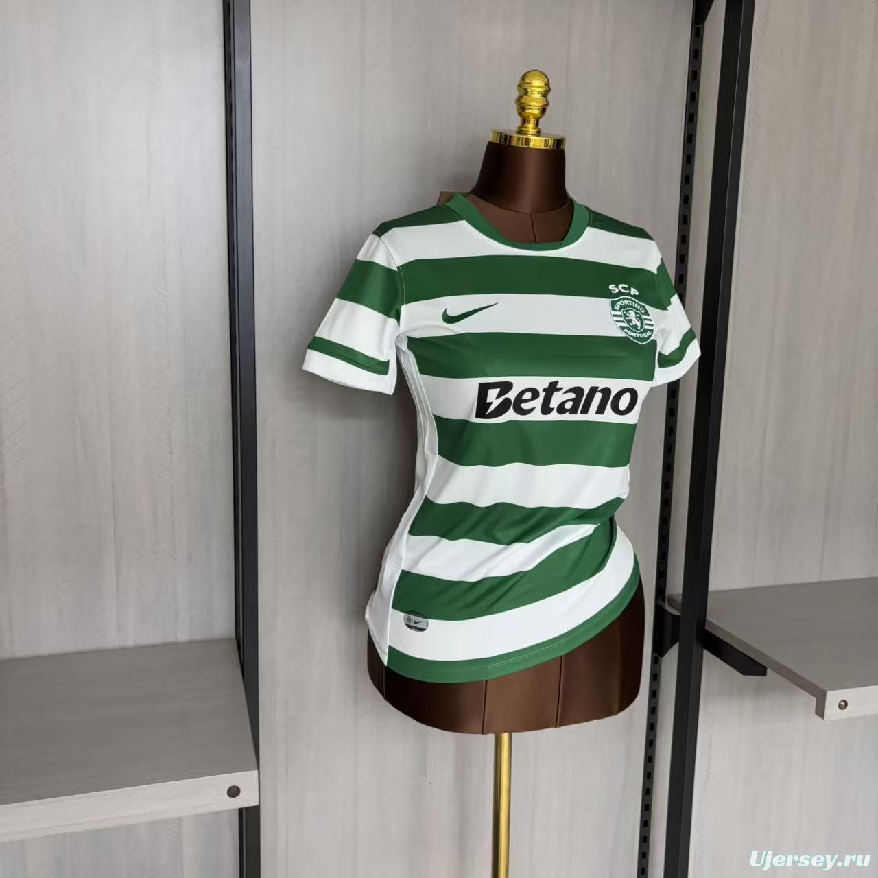 25/26 Women Sporting Lisbon Home Jersey