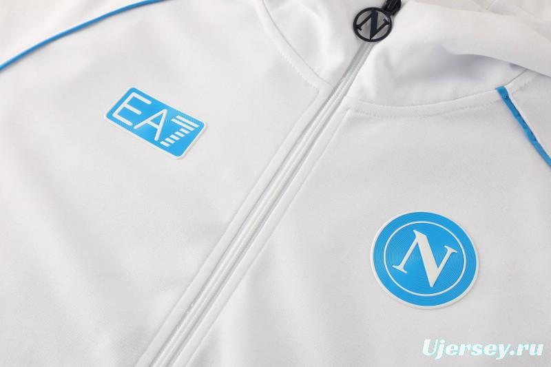 25/26 Napoli  White  Full zipper Jacket Tracksuit+ long pants