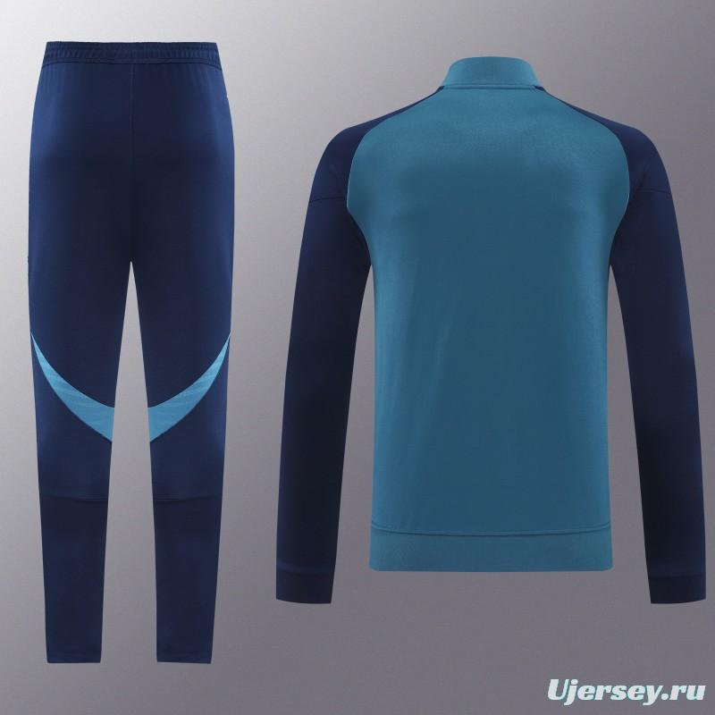 25/26 Arsenal  Navy Blue  Full zipper Jacket Tracksuit+ long pants
