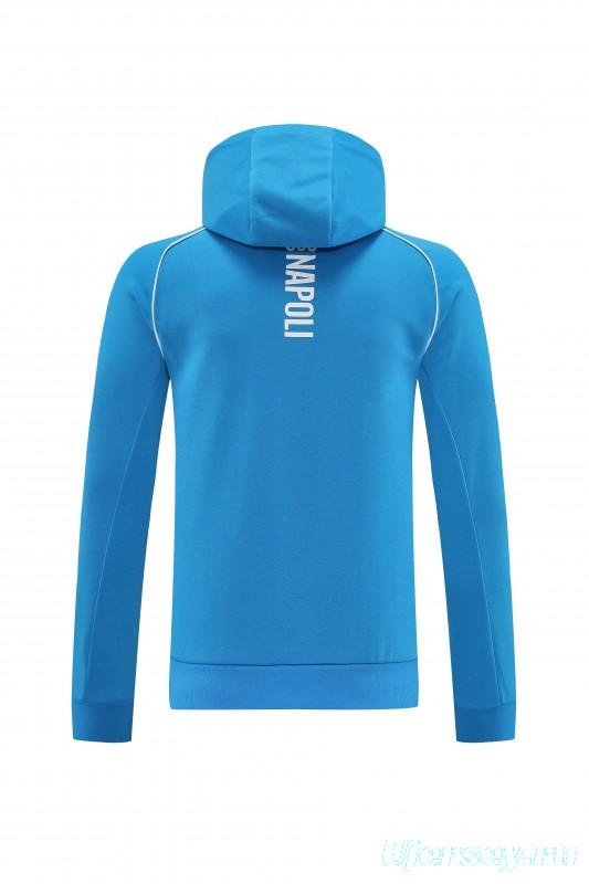 25/26  Napoli Sky Blue  Full zipper Jacket Tracksuit+ long pants