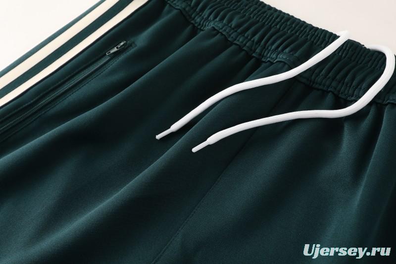 25/26  Juventus Retro Dark Green  Full zipper Jacket Tracksuit+ long pants