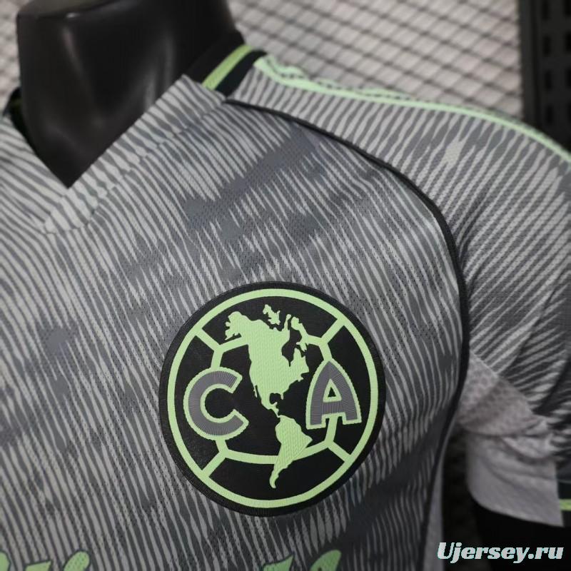 25/26 Player Version  Club América Third Gray Neon Green Jersey