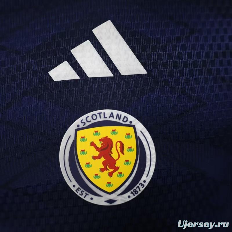 2026 Player Version  Scotland Home Navy Blue  Jersey