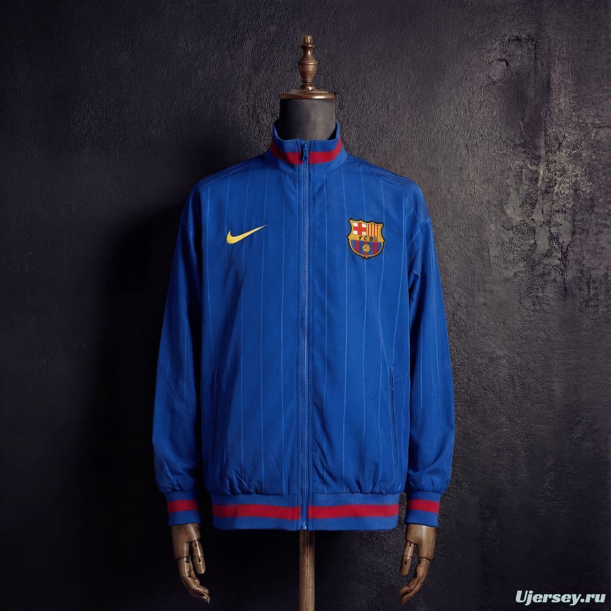 2026 Barcelona Blue Jacket Windbreaker