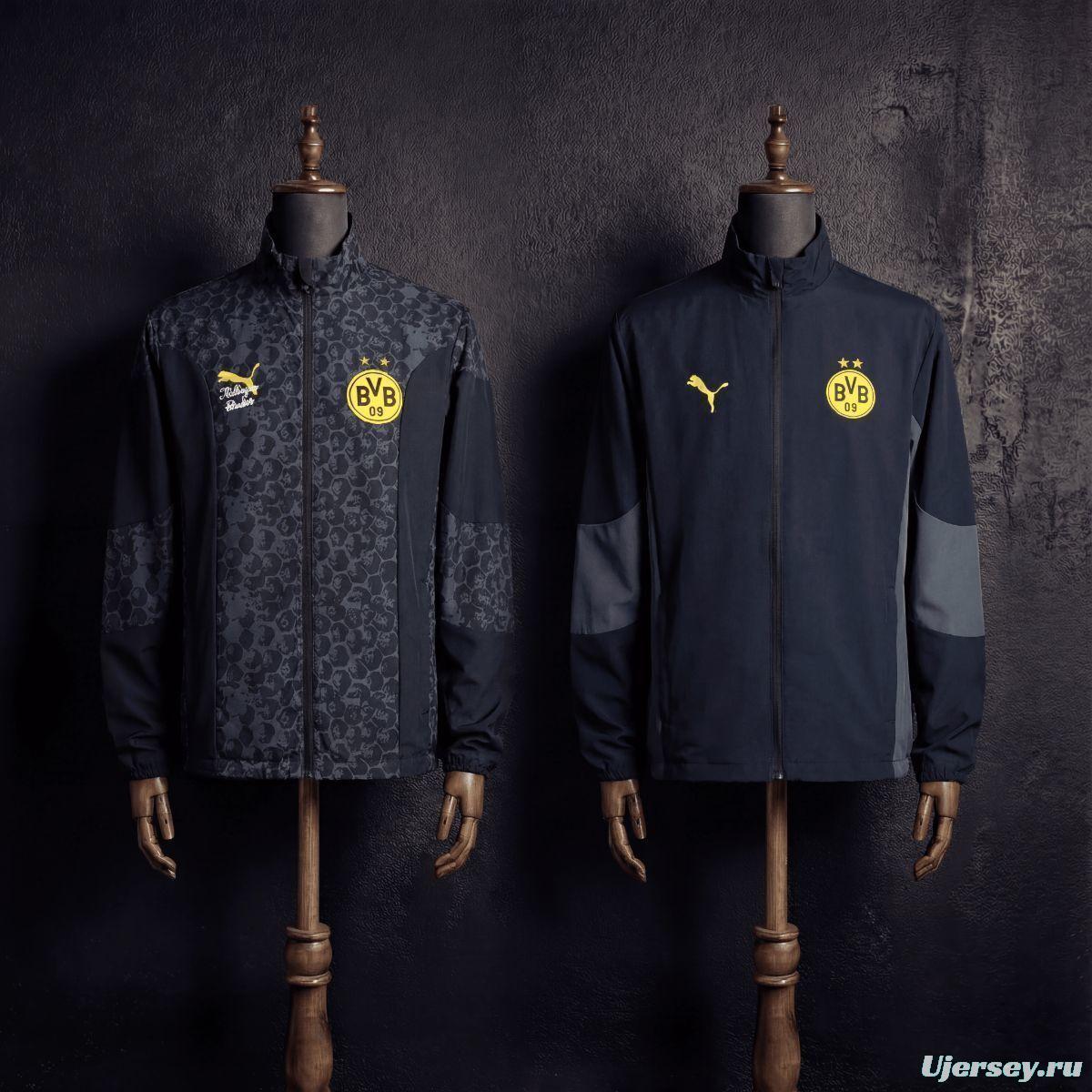 2026 Dortmund Black Reversible Jacket Windbreaker