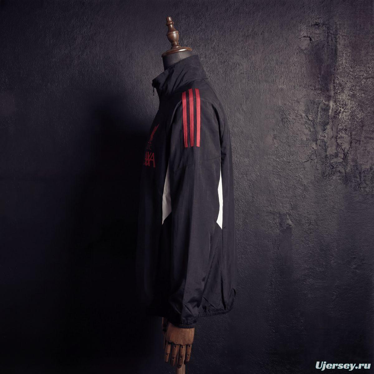 2026 Liverpool Black Jacket Windbreaker