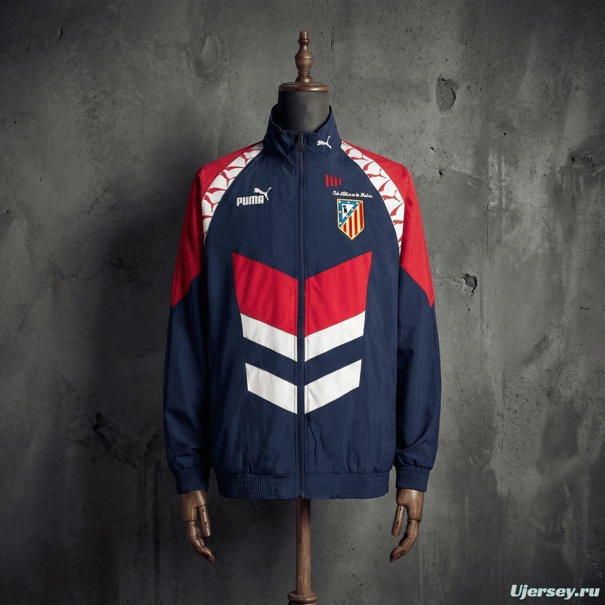 1996/97 Vintage Style Atletico Madrid Black Jacket Windbreaker