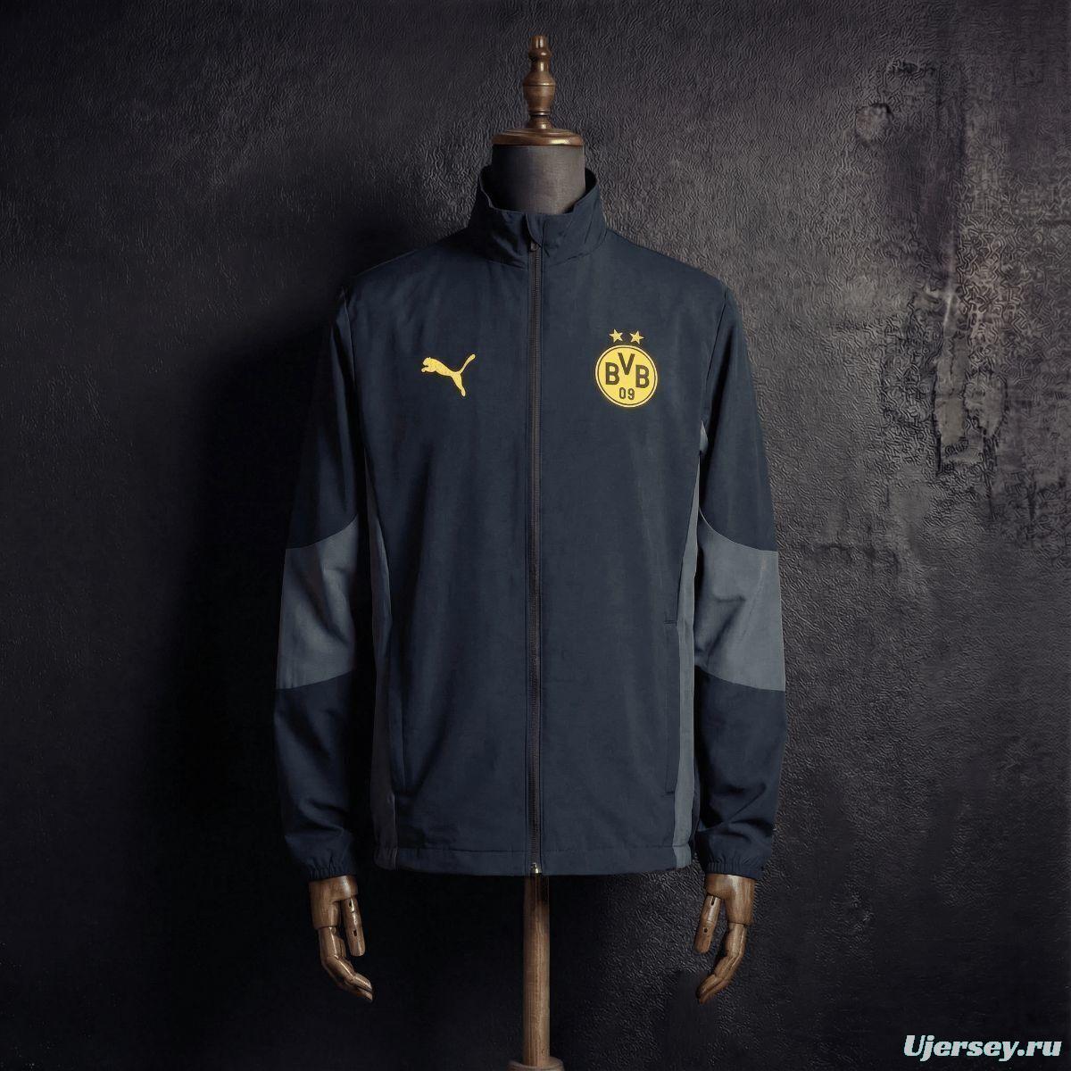 2026 Dortmund Black Reversible Jacket Windbreaker