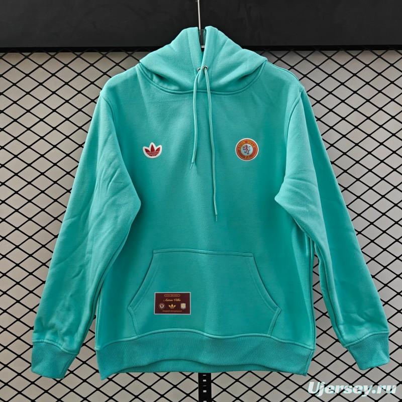 Player Version 2026  Aston Villa x Adidas Home Embroidered Fleece Hoodie 9 Colors