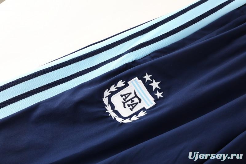 2026 Argentina Navy Blue Full Zipper Jacket + Long Pants