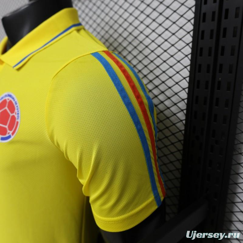 Player Version 2026 Colombia Yellow POLO Jersey