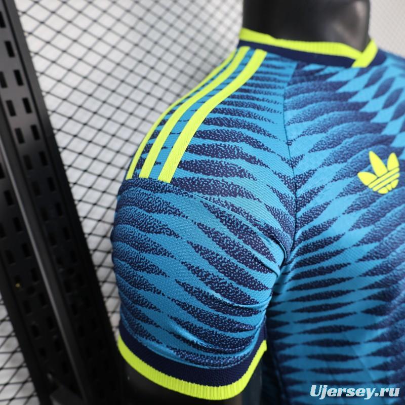 2026 Player Version Colombia Blue with Wavy Zigzag Pattern Jersey