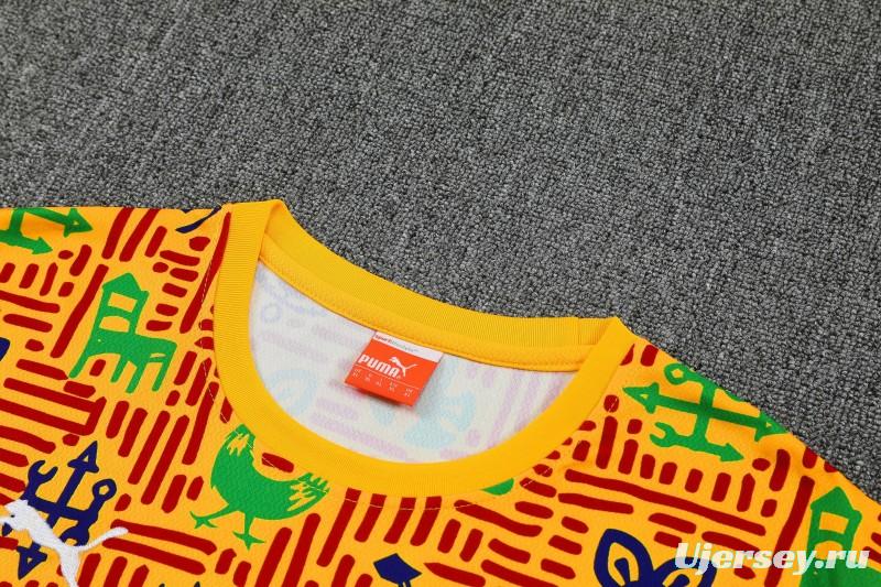 26/27 Ghana Yellow Short Sleeve+Soccer Shorts