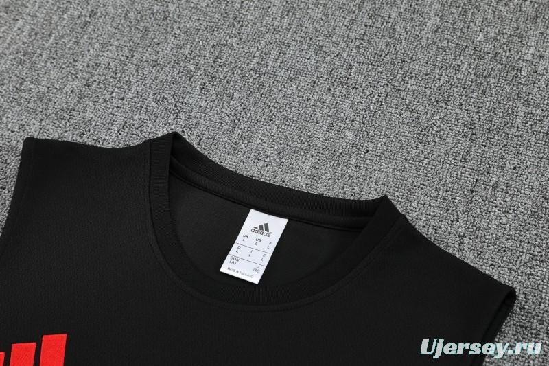 26/27 Liverpool Black Sleeveless Training Vest +Shorts Set