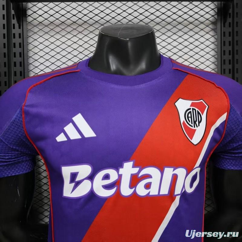 Player Version 26/27 River Plate Third Purple with Red Diagonal Sash Jersey