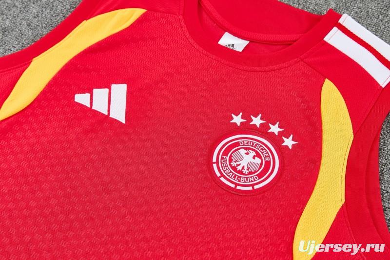 26/27 Germany Red  Sleeveless Training Vest +Shorts Set