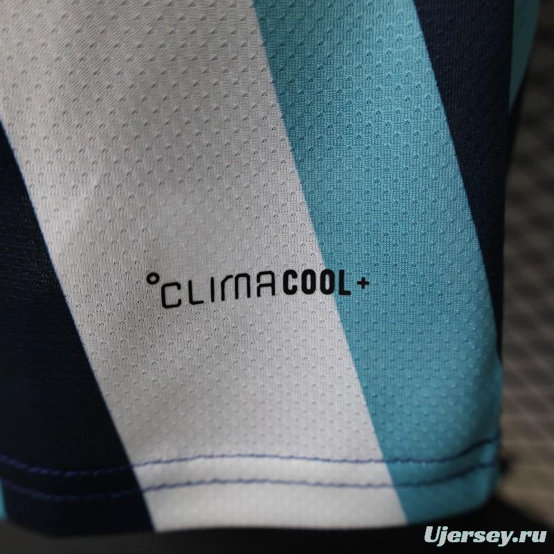 Player Version 2026 Argentina White Light Blue Dark Blue Radial Stripe Special Edition Jersey