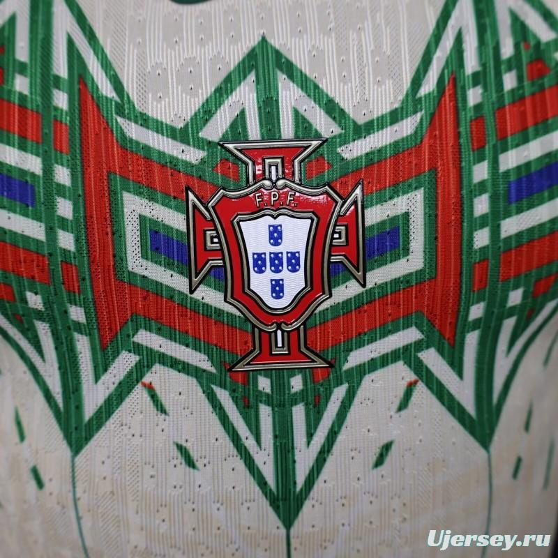 Player Version 2026 Portugal Cream with Geometric Tribal Pattern Special Edition  Jersey
