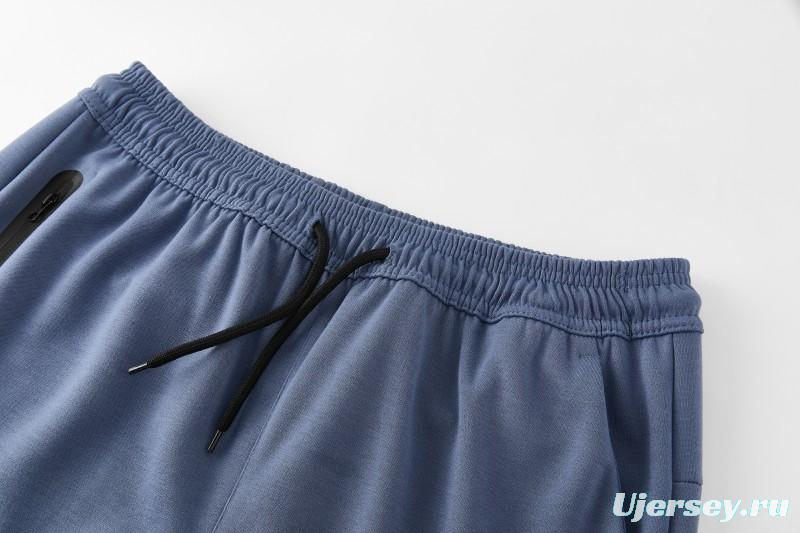 26/27  Paris Saint-Germain Steel Blue Full Zipper Hooded Jacket Tracksuit + Long Pants