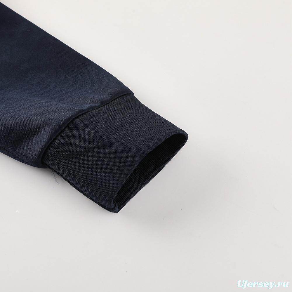 26/27 Napoli Navy Blue  Full Zipper Jacket Tracksuit + Long Pants