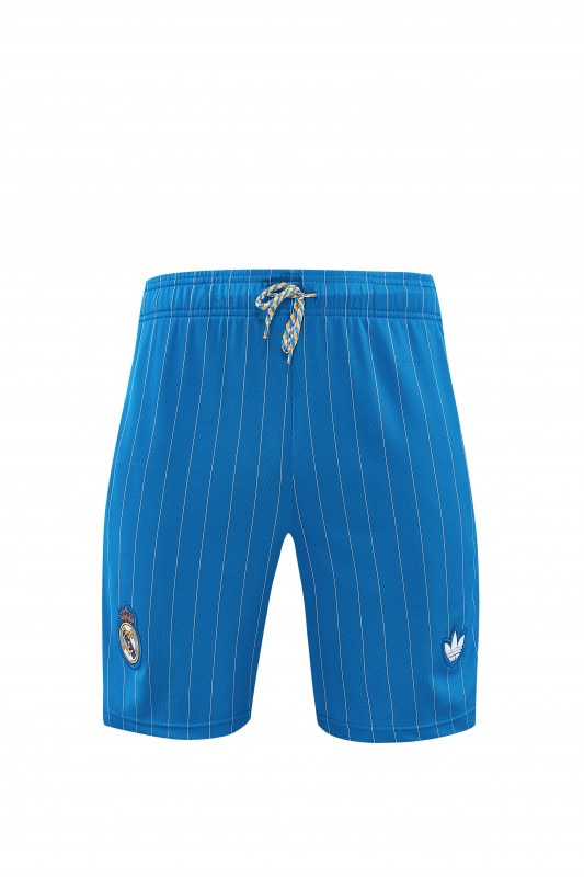 26/27 Real Madrid  Blue Pinstripe  Short Sleeve+Soccer Shorts