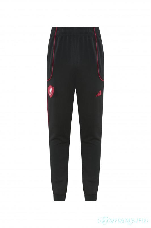 26/27 Liverpool  Black Full Zipper Hooded Jacket Tracksuit + Long Pants