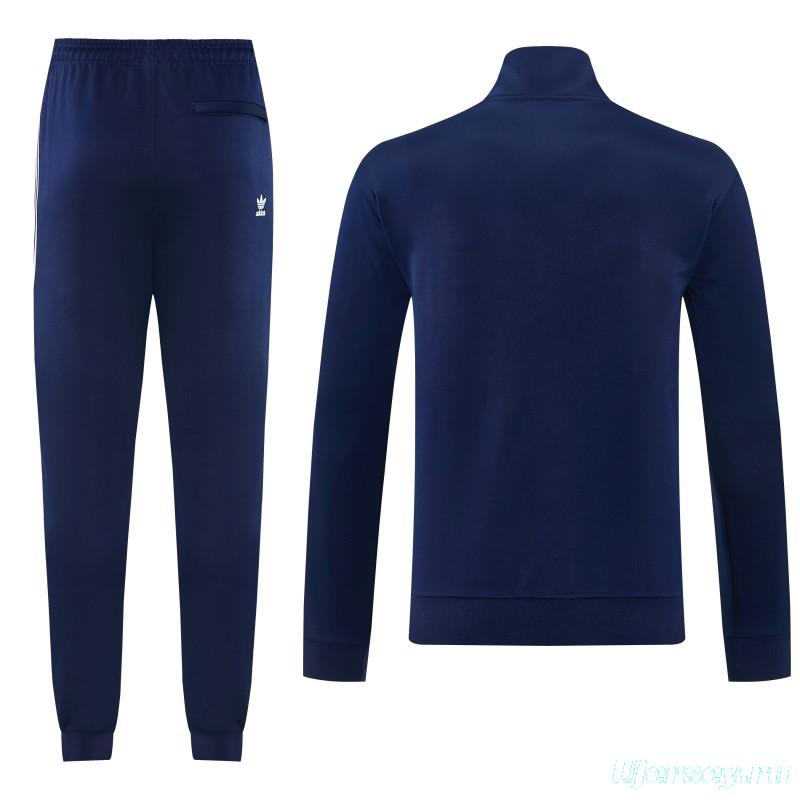 2026 Adidas Navy Blue Full Zipper Jacket + Long Pants