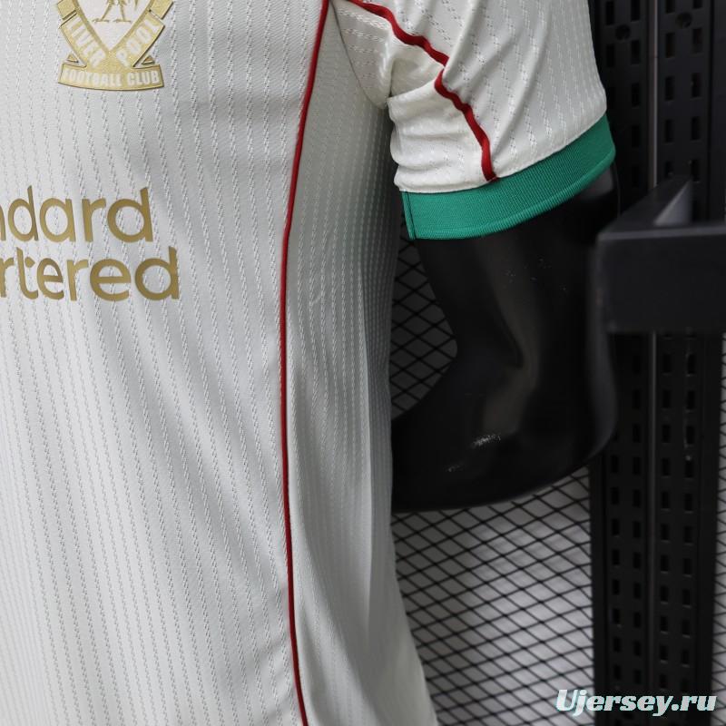 Player Version 26/27 Liverpool FC Off-White with Gold Crest  Special Edition Away Jersey