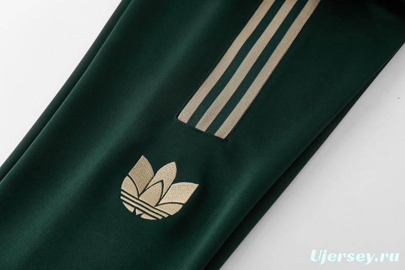 2026 Adidas Navy Green  Full Zipper Jacket + Long Pants