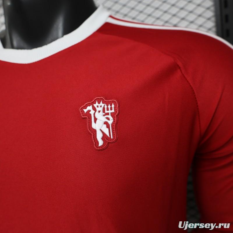 Player Version 2026 Manchester United Red Long Sleeve Adidas Originals Retro Special Edition Jersey