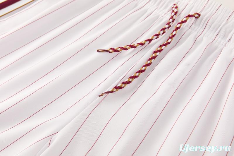 26/27 Arsenal  White Pinstripe Short Sleeve+Soccer Shorts