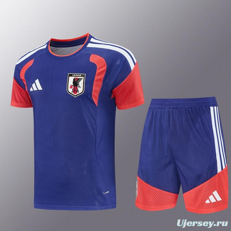26/27 Japan  Blue  Short Sleeve+Soccer Shorts