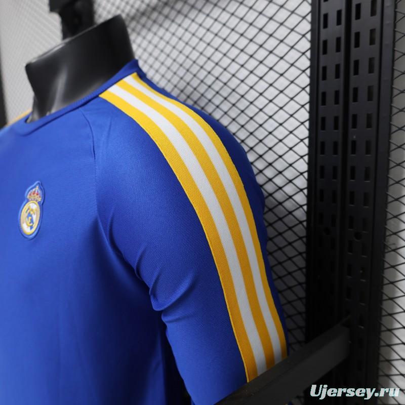 Player Version 2026 Real Madrid Blue Long Sleeve  Adidas Originals Retro Special Edition Jersey