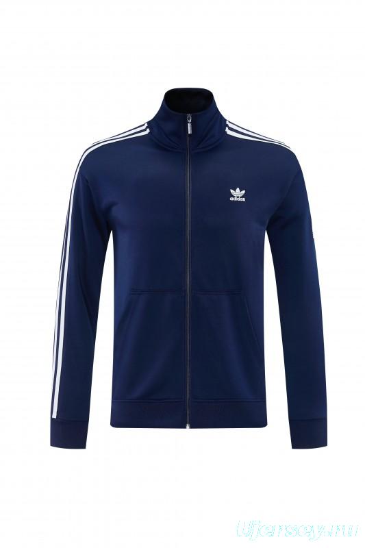 2026 Adidas Navy Blue Full Zipper Jacket + Long Pants