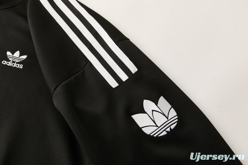 2026 Adidas Black Full Zipper Jacket + Long Pants