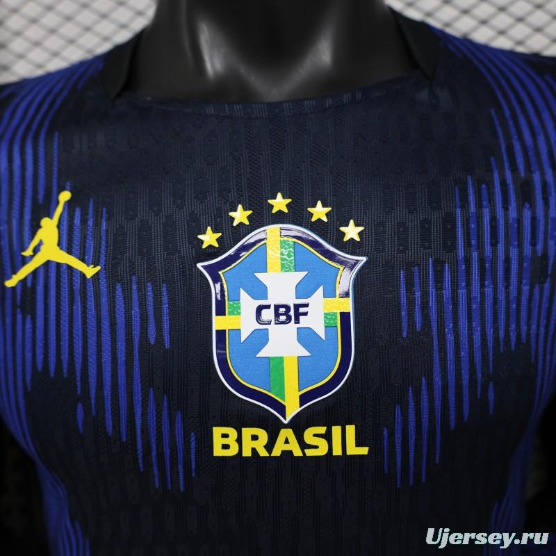 Player Version 26/27 Brazil Navy Blue Special Edition Long Sleeve Jersey