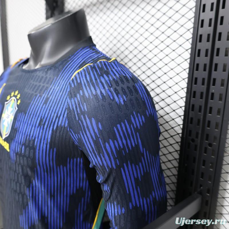 Player Version 26/27 Brazil Navy Blue Special Edition Long Sleeve Jersey