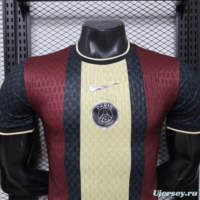 Player Version 26/27  PSG Paris Saint-Germain Black Burgundy Gold Special Edition Jersey