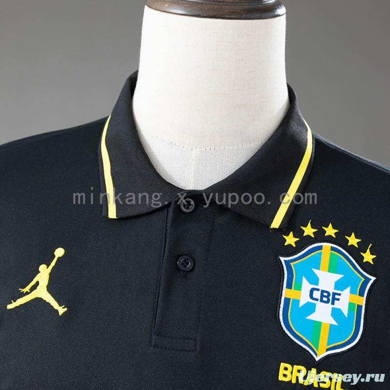 2026 Brazil Polo Black Jersey