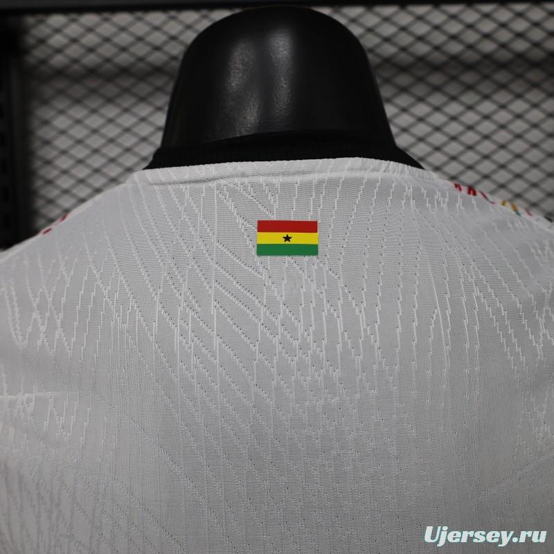 Player Version 2026 Ghana White with Multicolor Pattern Special Edition Jersey