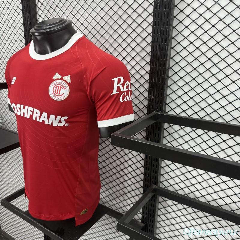 Player Version 26/27 Deportivo Toluca FC New Balance Home Deep Red White Jersey