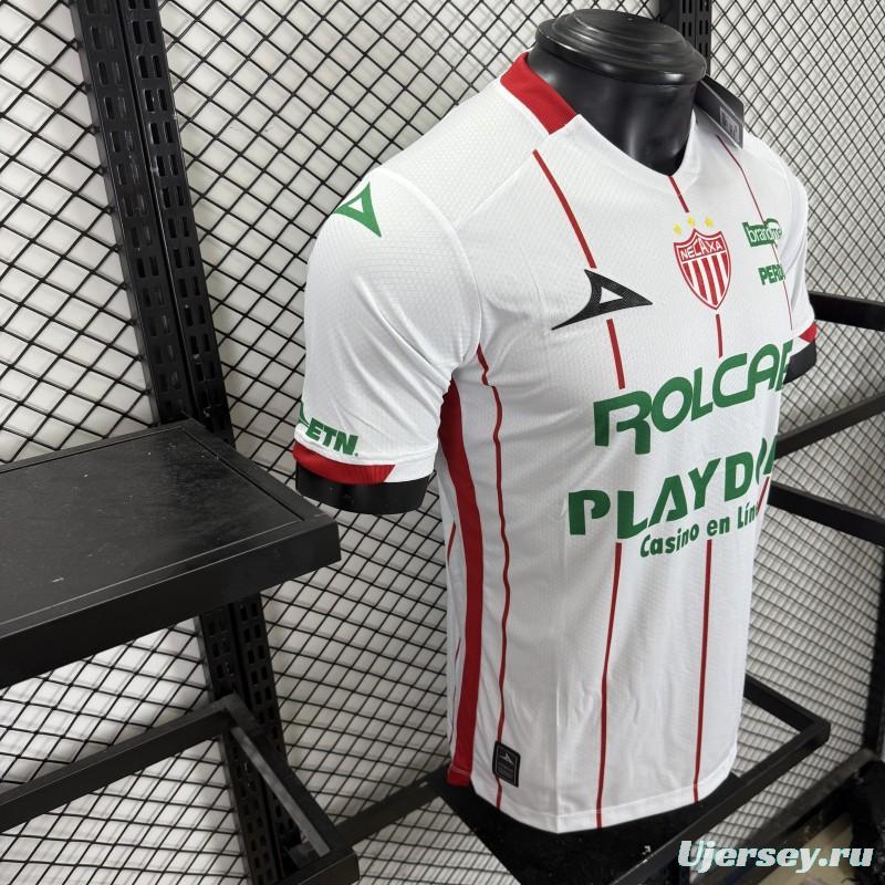 Player Version 25/26 Club Necaxa White with Red Pinstripe Jersey